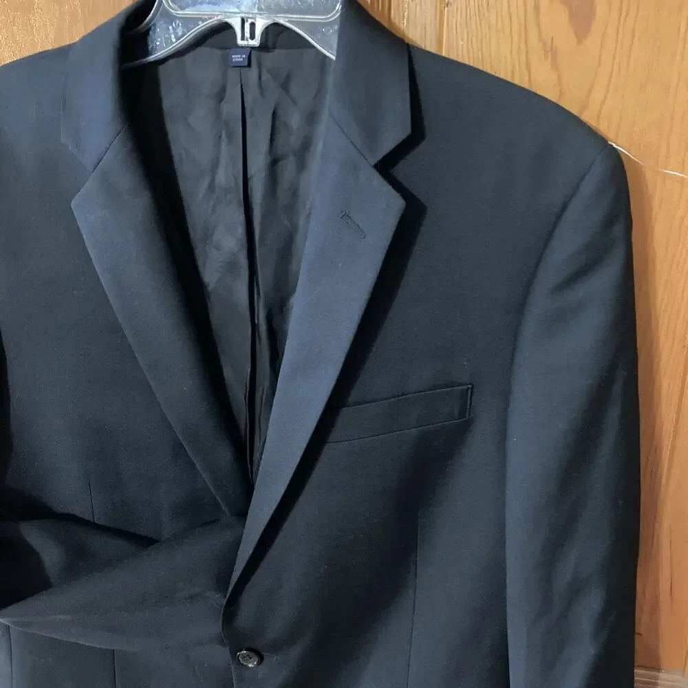 J. Crew Men’s Thompson Suit Jacket 40R‎ Wool Black Blazer Formal Wedding Prom